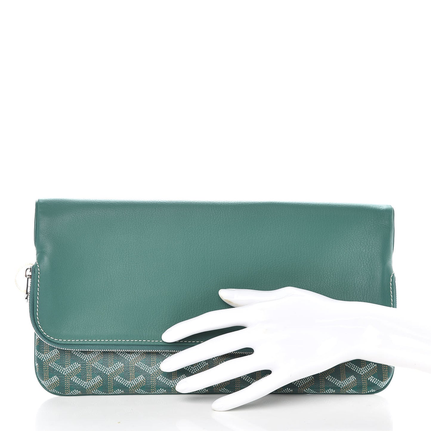Goyardine Sainte Marie Soft Clutch Green