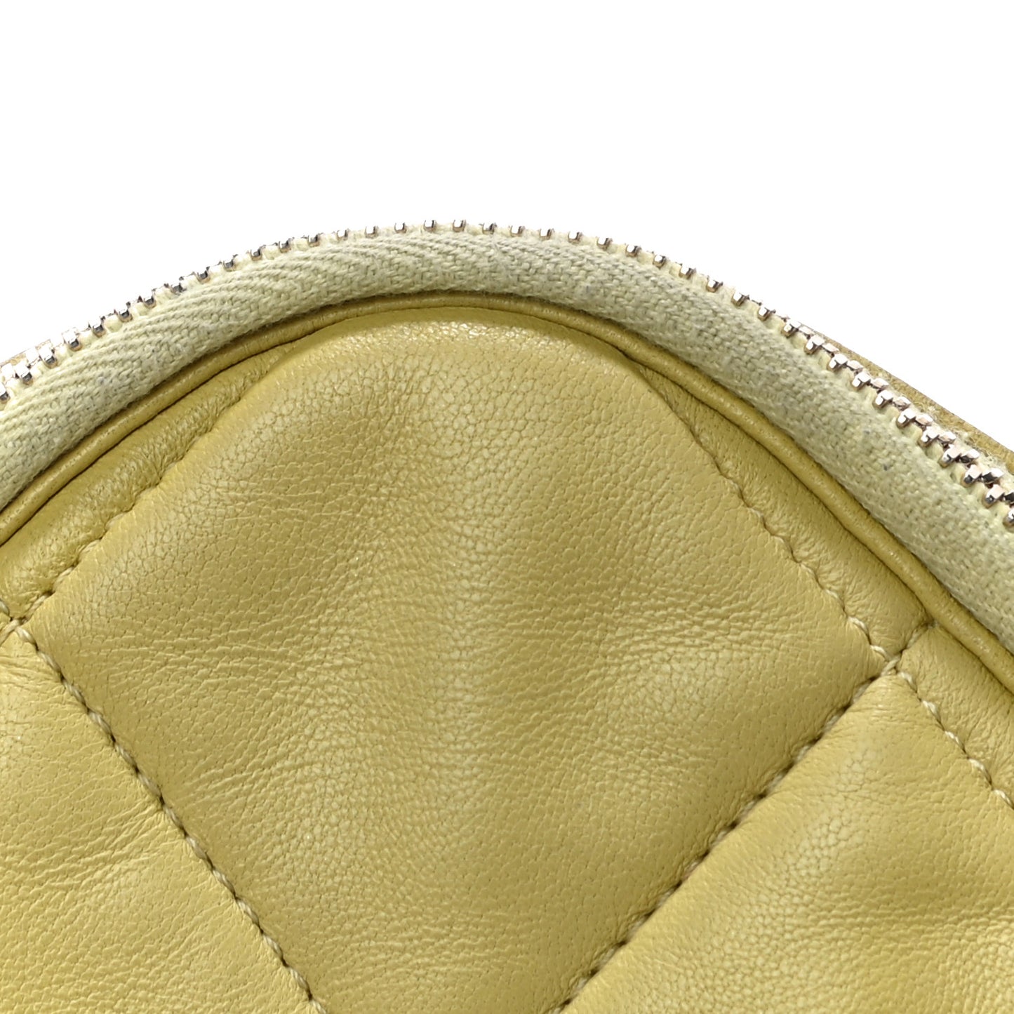 Lambskin Quilted Diamond Clutch With Chain Light Green