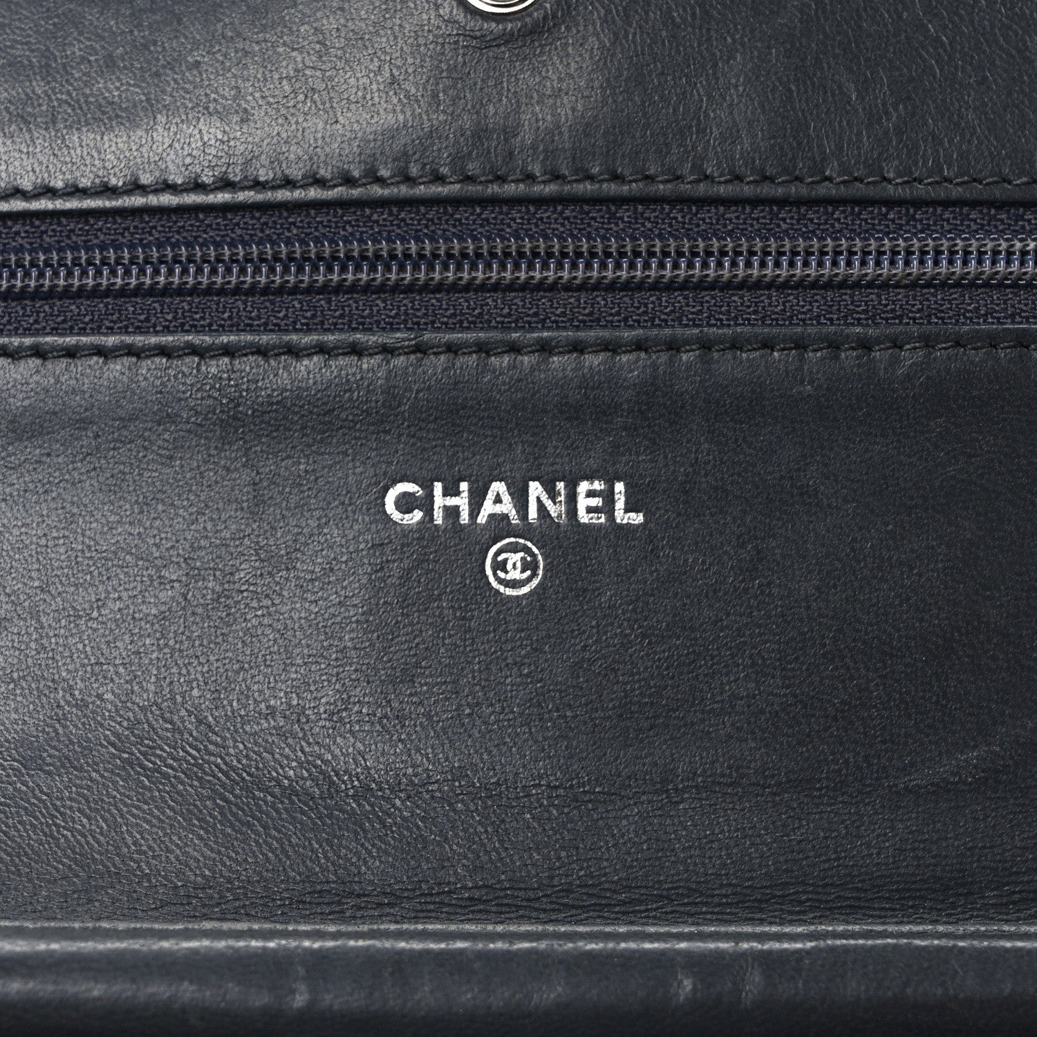 Chanel Lambskin Quilted Boy Wallet On Chain WOC Dark Grey 6 of 12