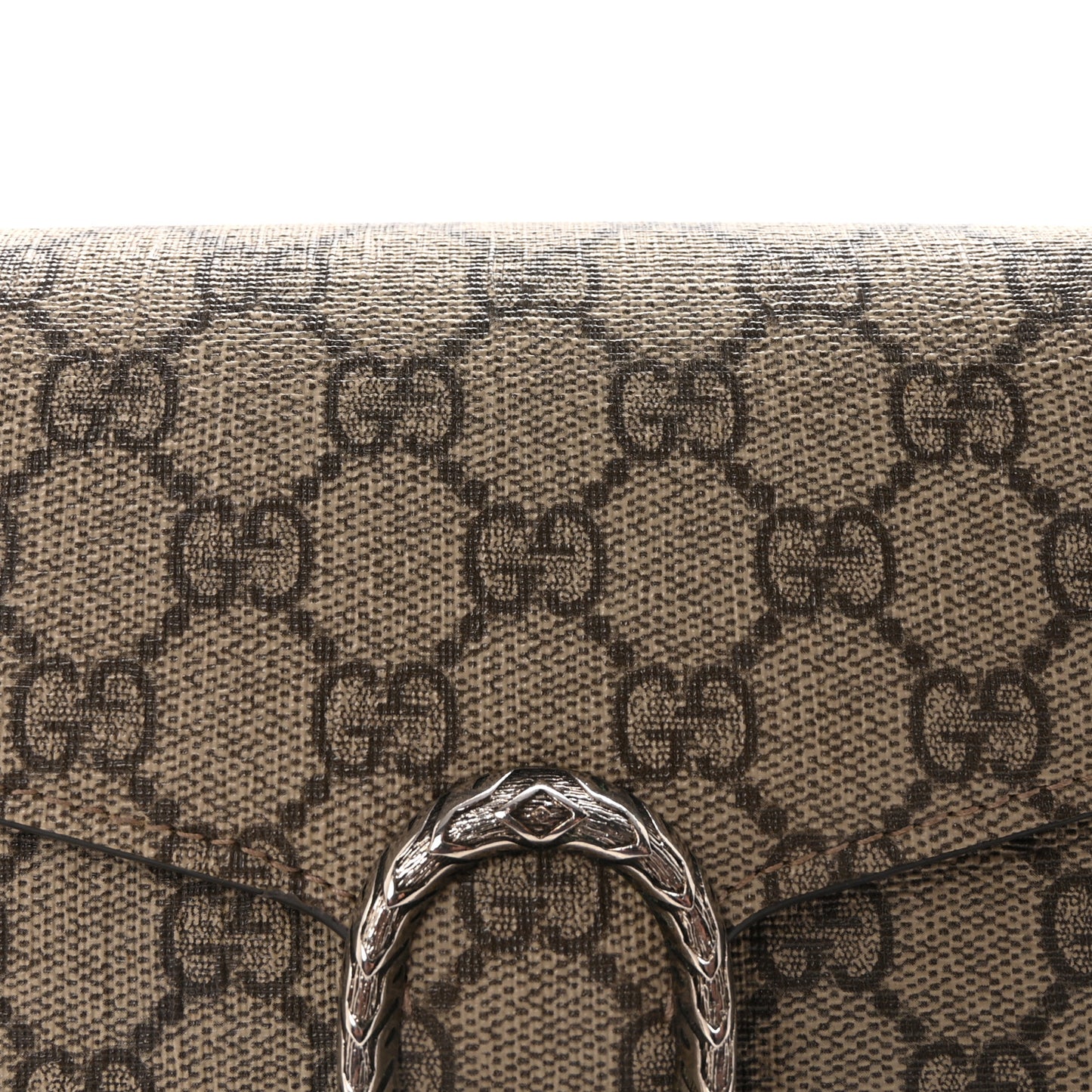 GG Supreme Monogram Mini Dionysus Chain Wallet Beige Taupe