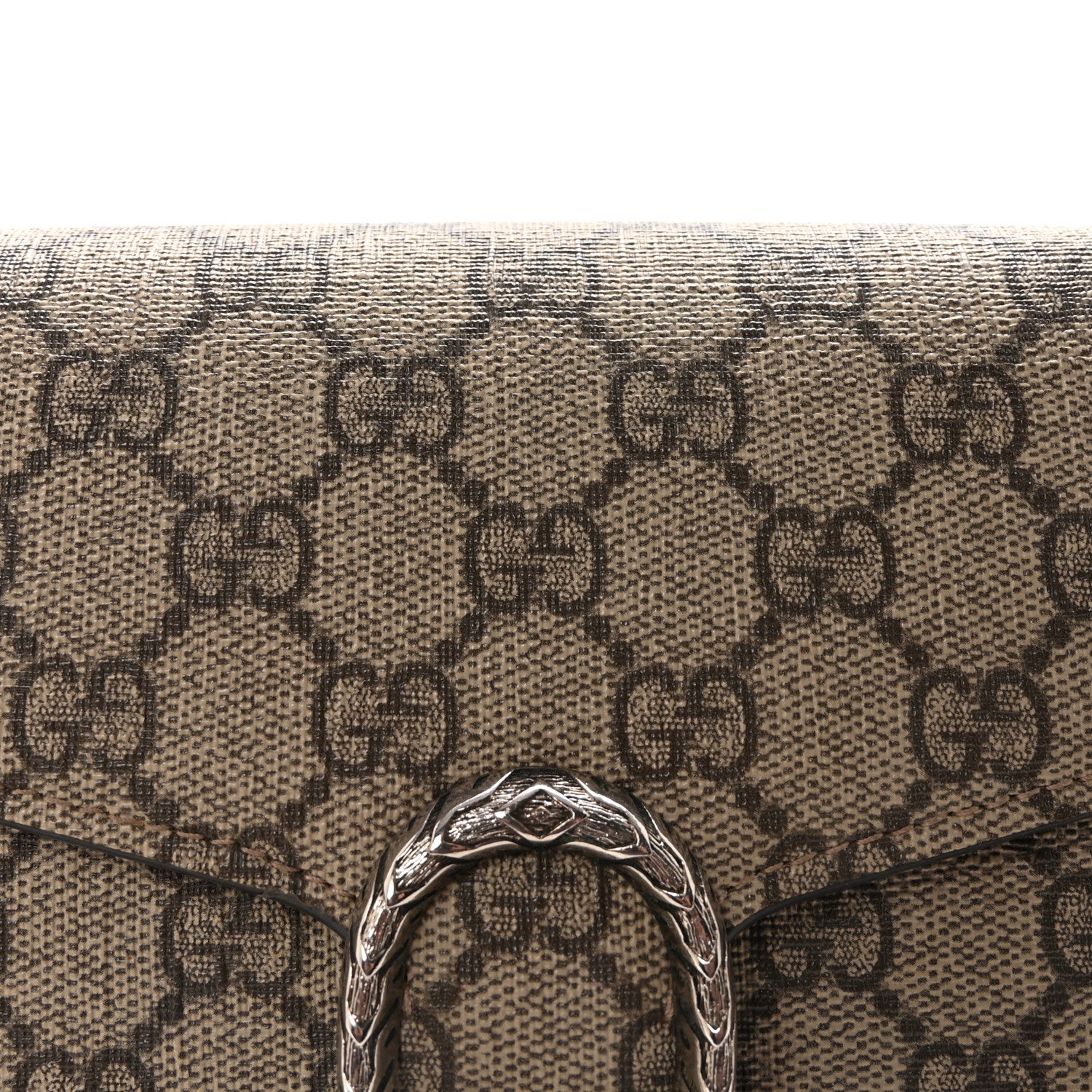 Gucci GG Supreme Monogram Mini Dionysus Chain Wallet Beige Taupe 7 of 9