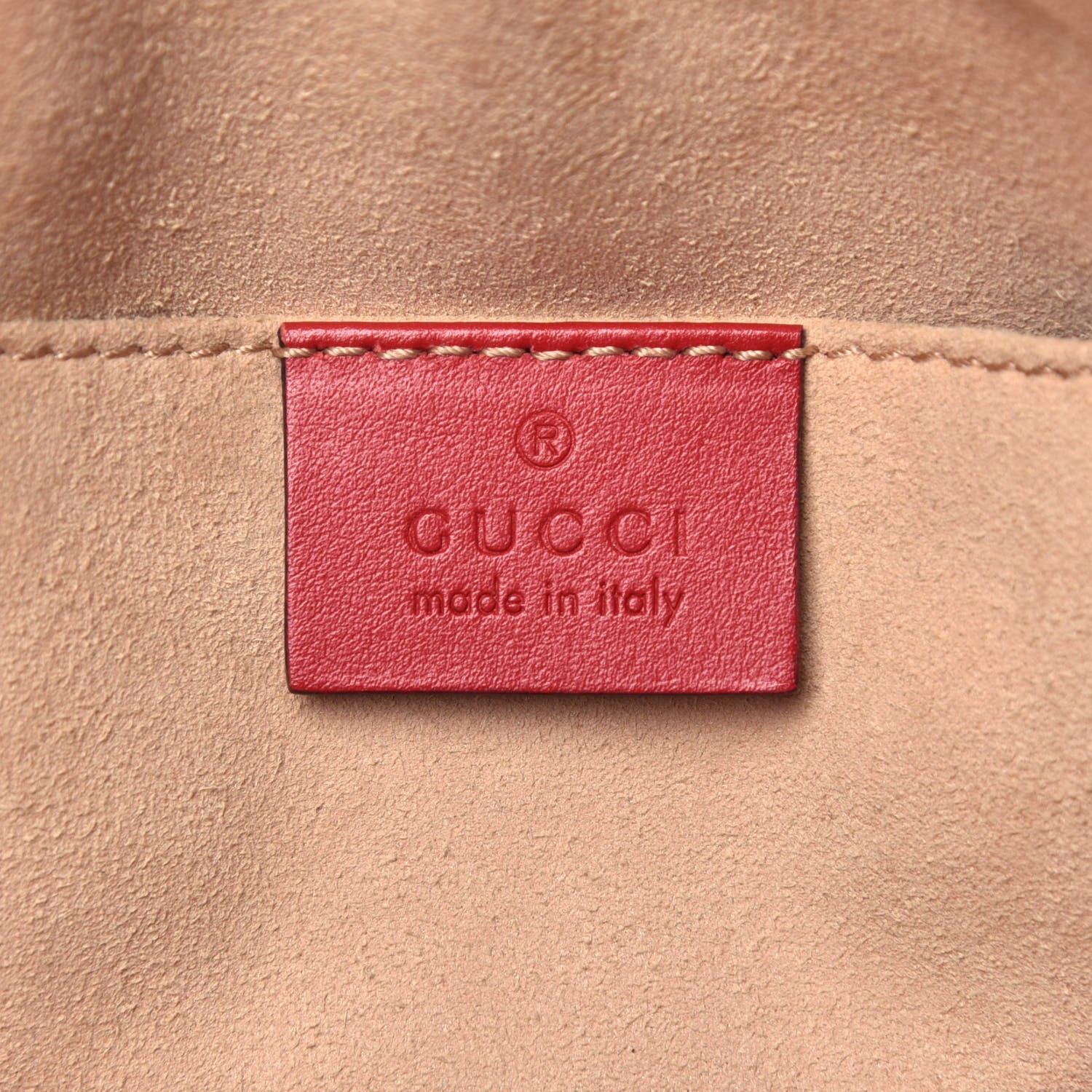 Gucci Calfskin Matelasse Small GG Marmont Chain Shoulder Bag Hibiscus Red 6 of 9
