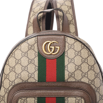 Gucci GG Supreme Monogram Calfskin Web Small Ophidia Day Backpack Beige Ebony New Acero 10 of 10