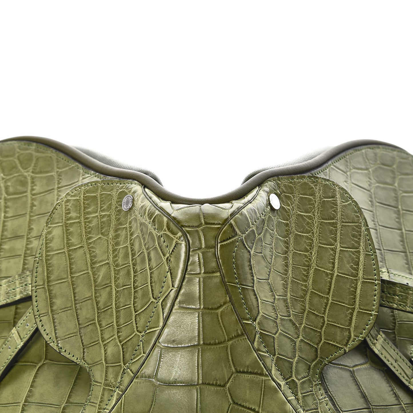 Crocodile Niloticus Ultra Soft Mini Steinkraus Saddle Vert Pelouse