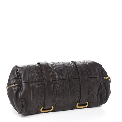 Bottega Veneta Nappa Intrecciato Accordion Satchel Moro 3 of 12