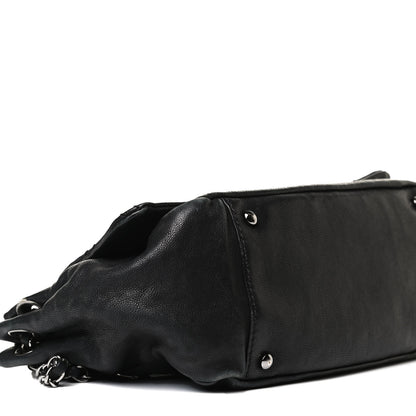 Chanel Calfskin Diamond Stitch Accordion Flap Black 11 of 12