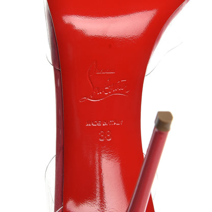 Christian Louboutin Patent PVC Nosy 100 Pumps 38 Begonia 6 of 8