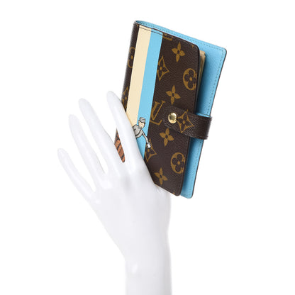 Louis Vuitton Monogram Groom Small Ring Agenda Cover Blue 2 of 7