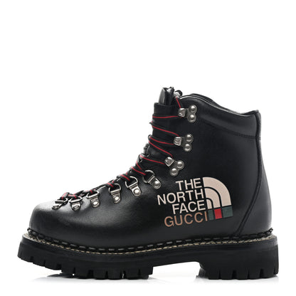 Gucci X THE NORTH FACE Calfskin Womens Hiking Ankle Boots 37 Black 1 of 13
