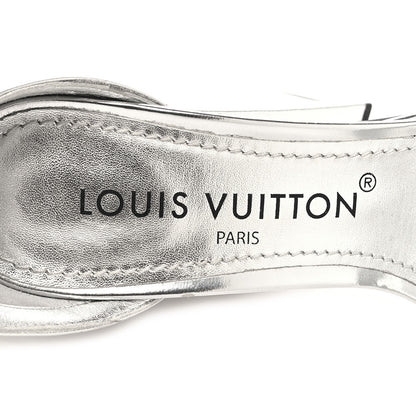 Louis Vuitton Metallic Calfskin Fame Platform Sandals 37 Cognac 8 of 8