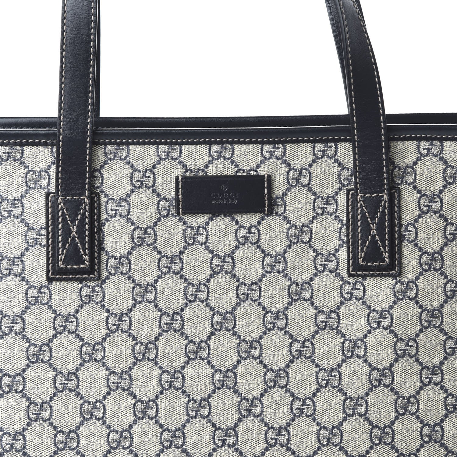 Gucci GG Supreme Monogram Medium Zippered Shopping Tote Black 10 of 10