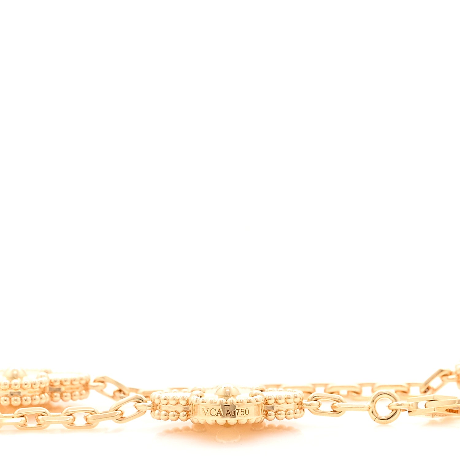 Van Cleef & Arpels 18K Yellow Gold 10 Motifs Guilloche Vintage Alhambra Necklace 5 of 7