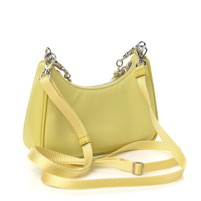 Prada Tessuto Nylon Saffiano Mini Re-Edition 2000 Shoulder Bag Ananas 2 of 10