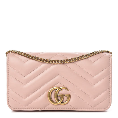 Gucci Calfskin Matelasse GG Marmont Mini Bag Perfect Pink 1 of 10
