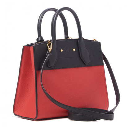Louis Vuitton Taurillon City Steamer PM Black Rouge 3 of 8