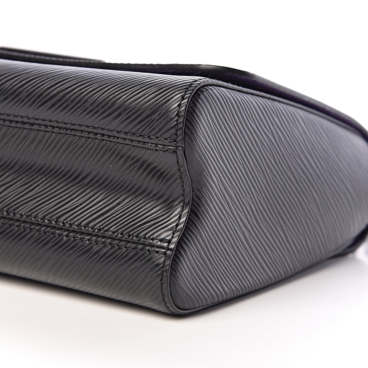 Epi Travel Stickers Twist Shoulder Bag MM Black