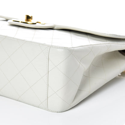 Chanel Lambskin Quilted XL Jumbo Single Flap White 6 of 18