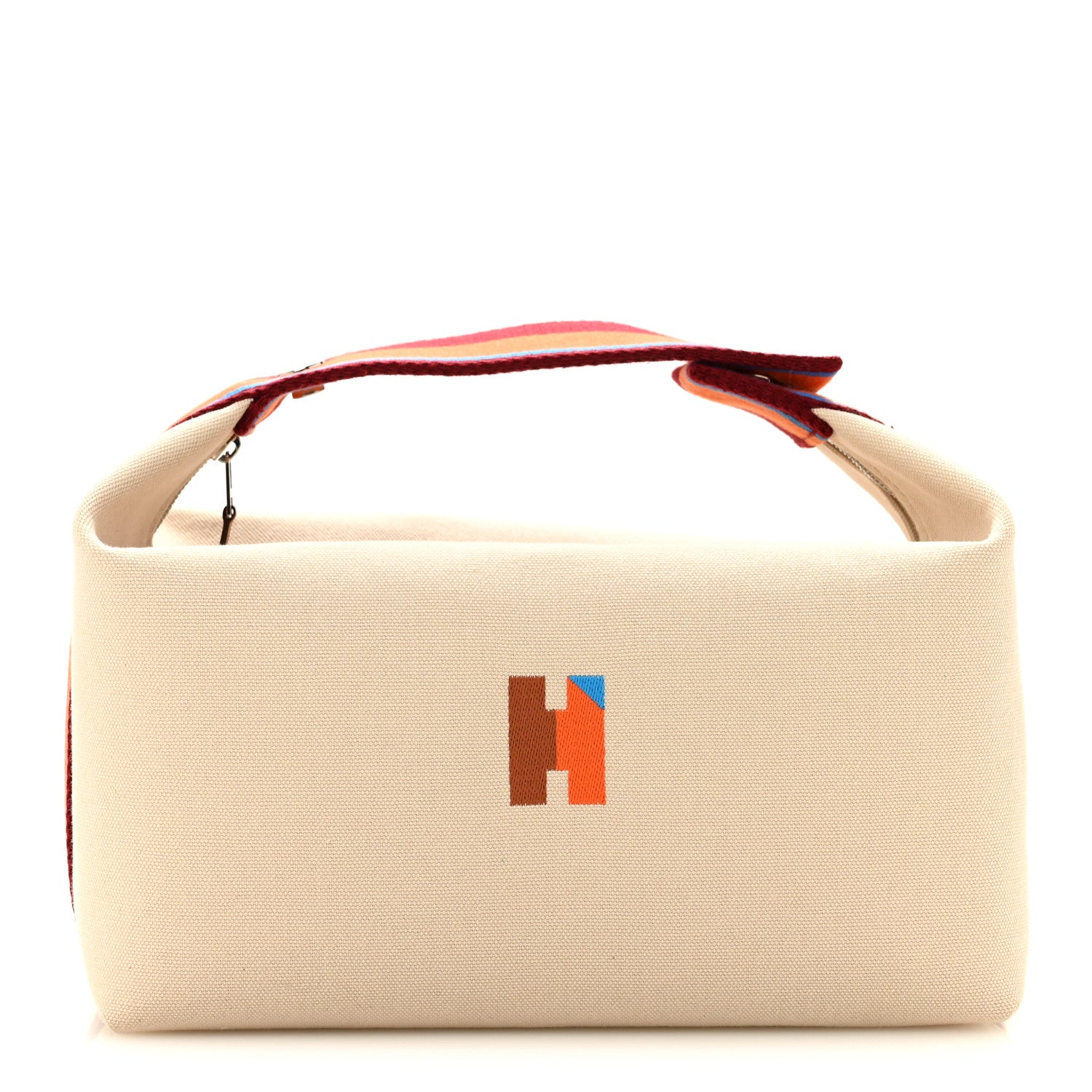Hermes Canvas Large Bride-A-Brac Pavillon Pouch Natural Multicolor 1 of 6