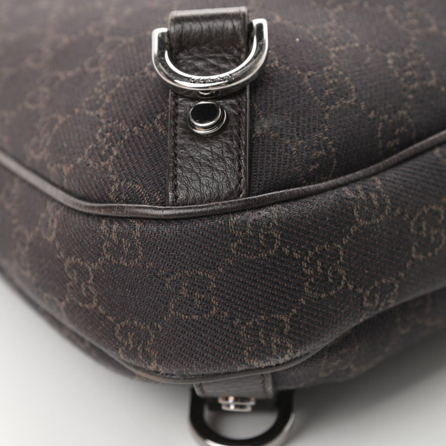 Denim Monogram Abbey D Ring Hobo Brown