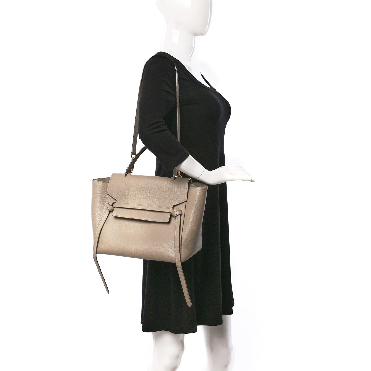Celine Grained Calfskin Mini Belt Bag Light Taupe 2 of 23
