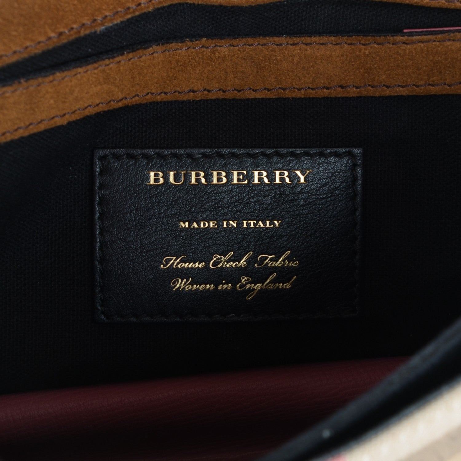 Burberry Derby Calfskin House Check Small Macken Crossbody Bag Mauve Pink 6 of 8