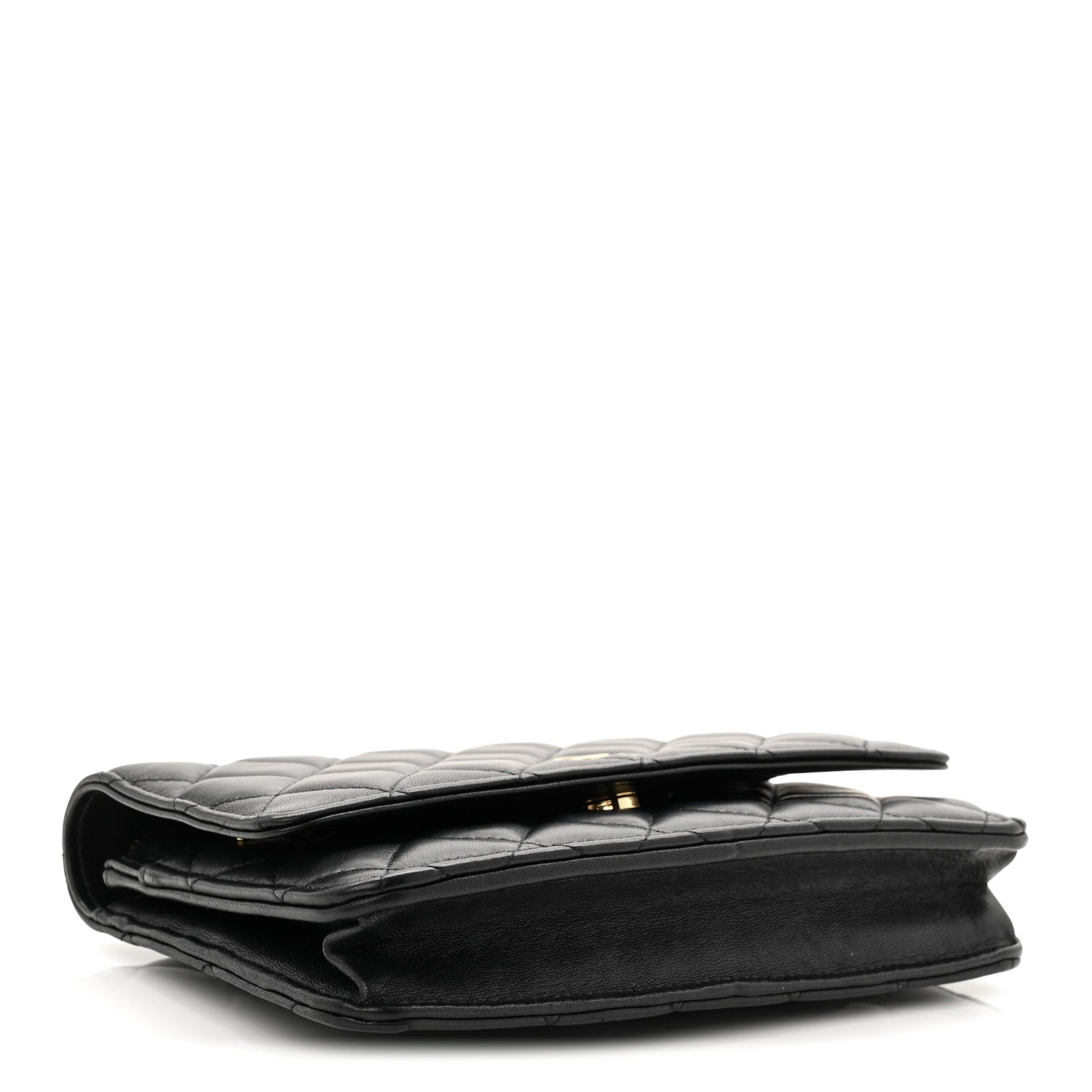 Chanel Lambskin Quilted Wallet On Chain WOC Black 4 of 12