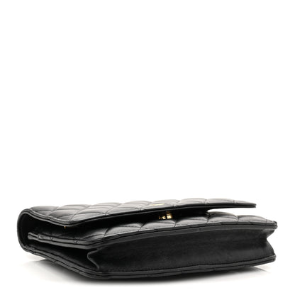 Chanel Lambskin Quilted Wallet On Chain WOC Black 4 of 12