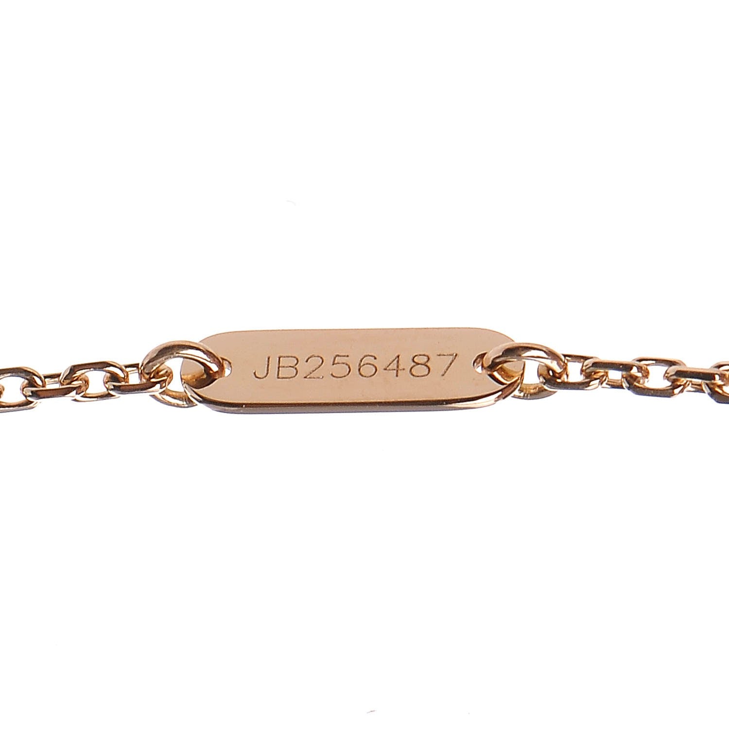 Van Cleef & Arpels 18K Rose Gold Diamond Letterwood Vintage Alhambra Pendant Necklace 6 of 7