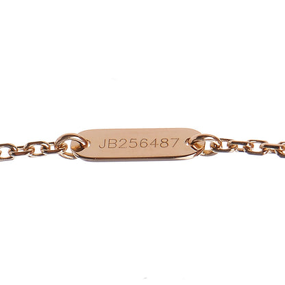 Van Cleef & Arpels 18K Rose Gold Diamond Letterwood Vintage Alhambra Pendant Necklace 6 of 7