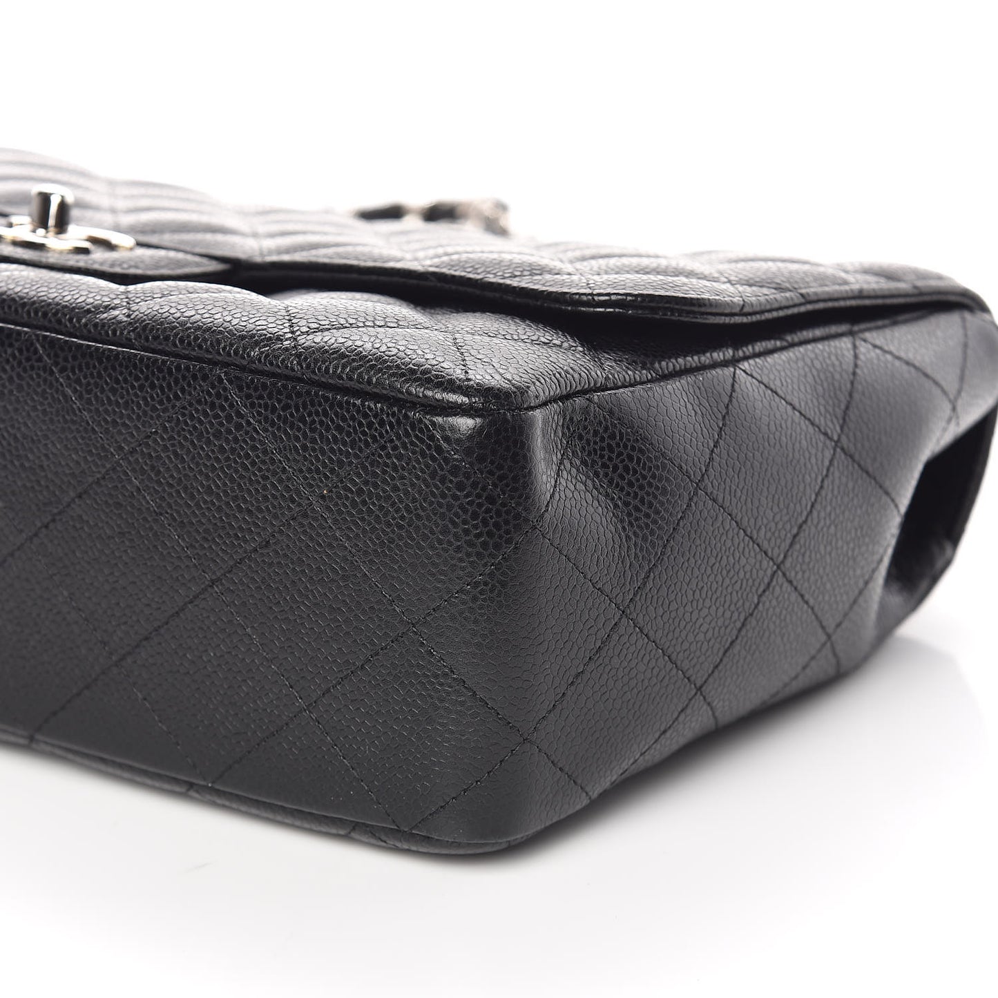 Caviar Quilted Jumbo Single Flap Black