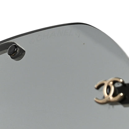 Chanel Titanium CC Pilot Aviator Sunglasses 4272-T Black Gold 7 of 8