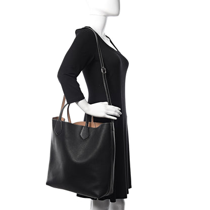 Gucci Cellarius Calfskin Bi-Color Medium Ramble Reversible Tote Black Camelia 3 of 16