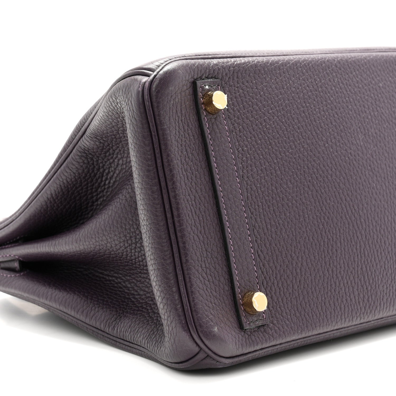 Hermes Taurillon Clemence Birkin 30 Raisin 9 of 13