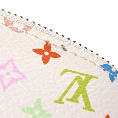 Louis Vuitton Monogram Multicolor Cosmetic Pouch White Litchi 10 of 11
