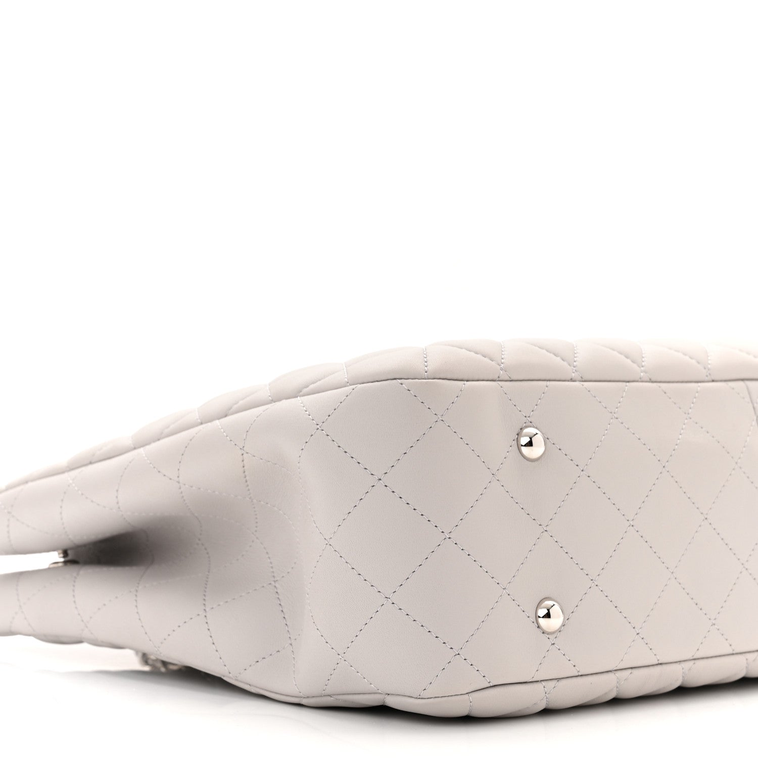 Chanel Calfskin Quilted Large Classic Shopping Tote Grey 9 of 11