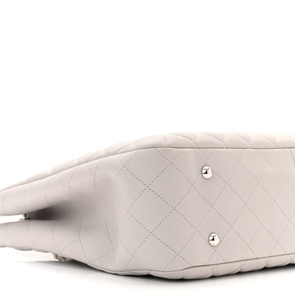 Chanel Calfskin Quilted Large Classic Shopping Tote Grey 9 of 11