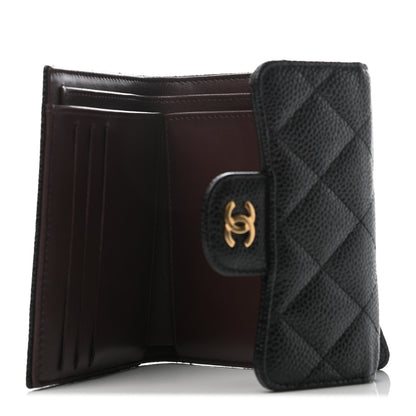 Chanel Caviar Quilted Compact Flap Wallet Black 4 of 8