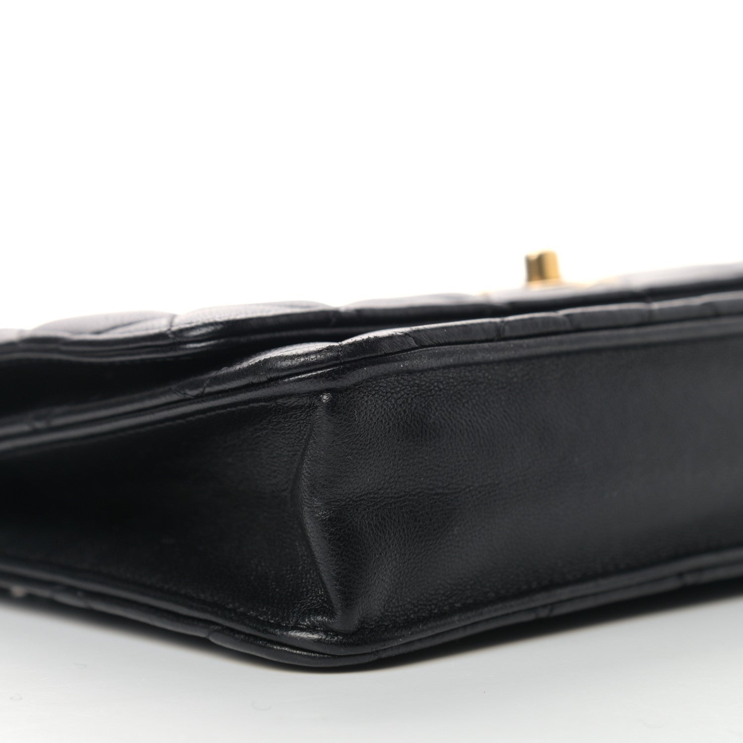 Chanel Lambskin Quilted CC Pearl Crush Wallet on Chain WOC Black 8 of 11