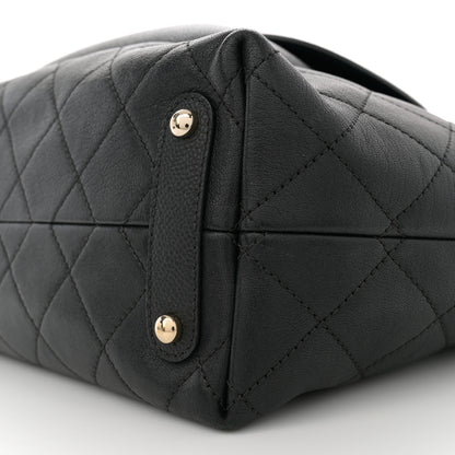 Chanel Sheepskin Caviar Quilted Large Shopping Tote Black 10 of 10