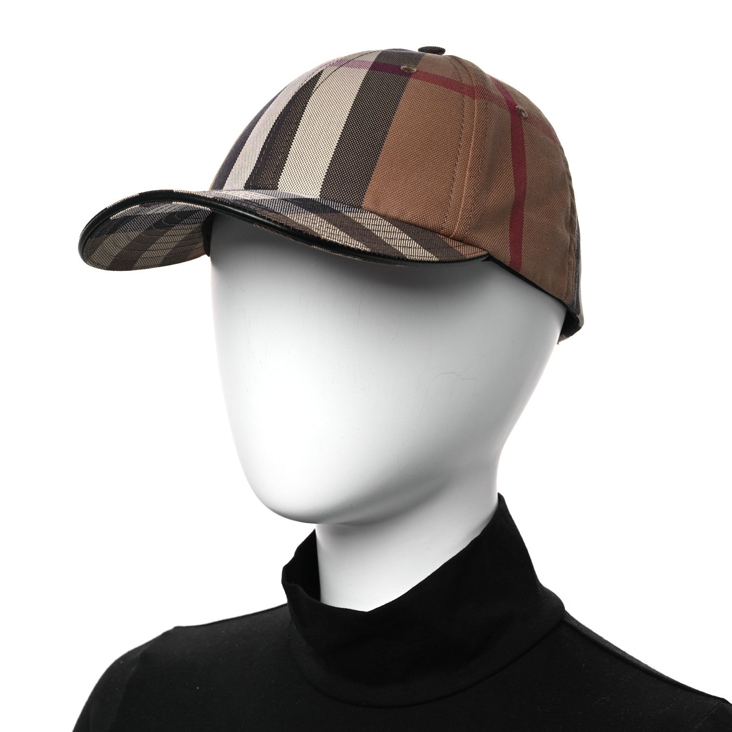Burberry Cotton Check Baseball Cap L Dark Birch Brown 2 of 8