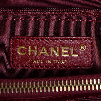 Chanel Caviar Grand Shopping Tote GST Dark Red 6 of 7