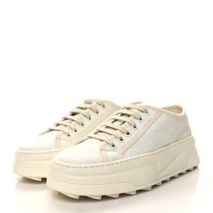 Gucci GG Monogram Womens 1977 Tennis Platform 52mm Sneakers 38 Great White Mystic White 3 of 7