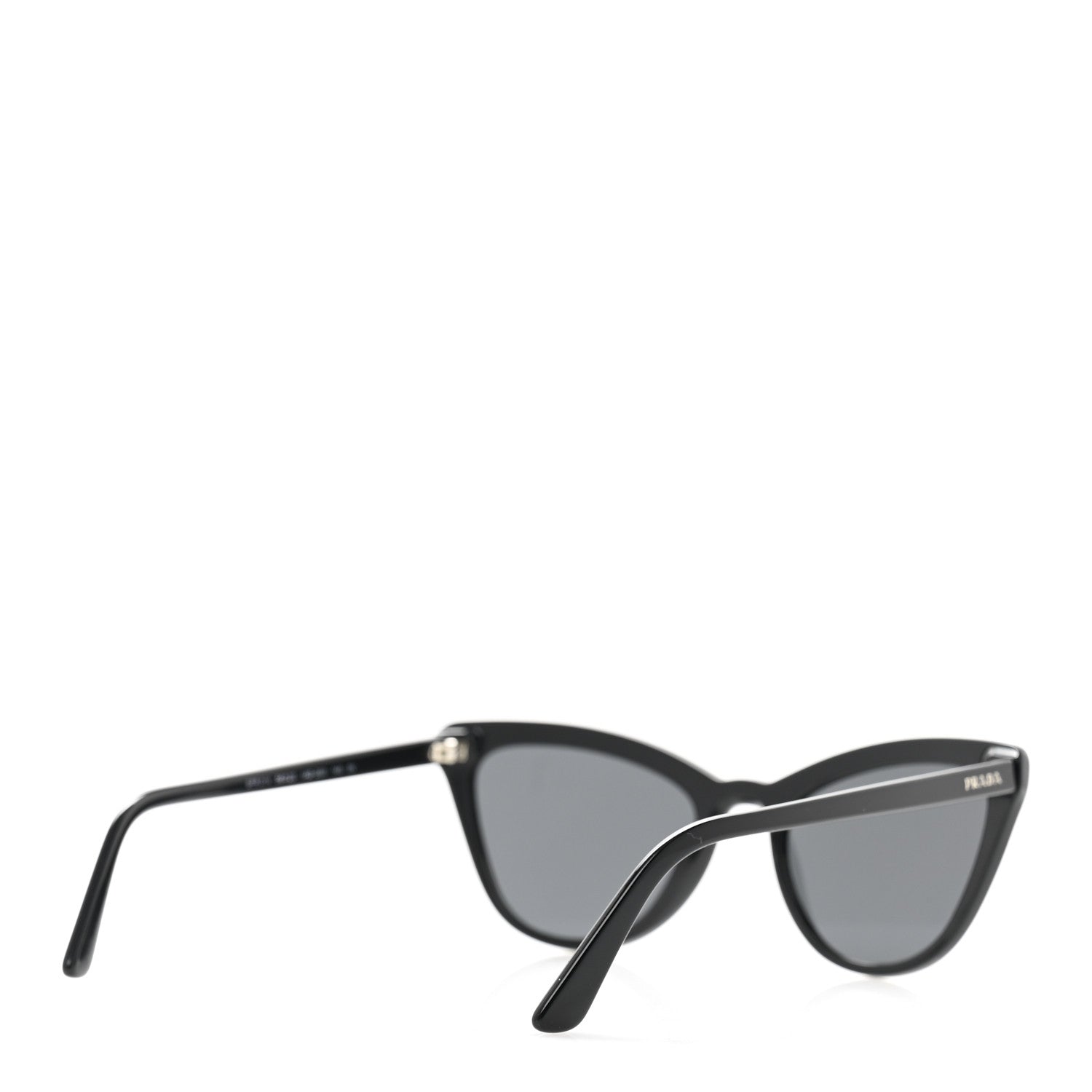 Prada Acetate Cat Eye Sunglasses SPR 01V Black 4 of 8