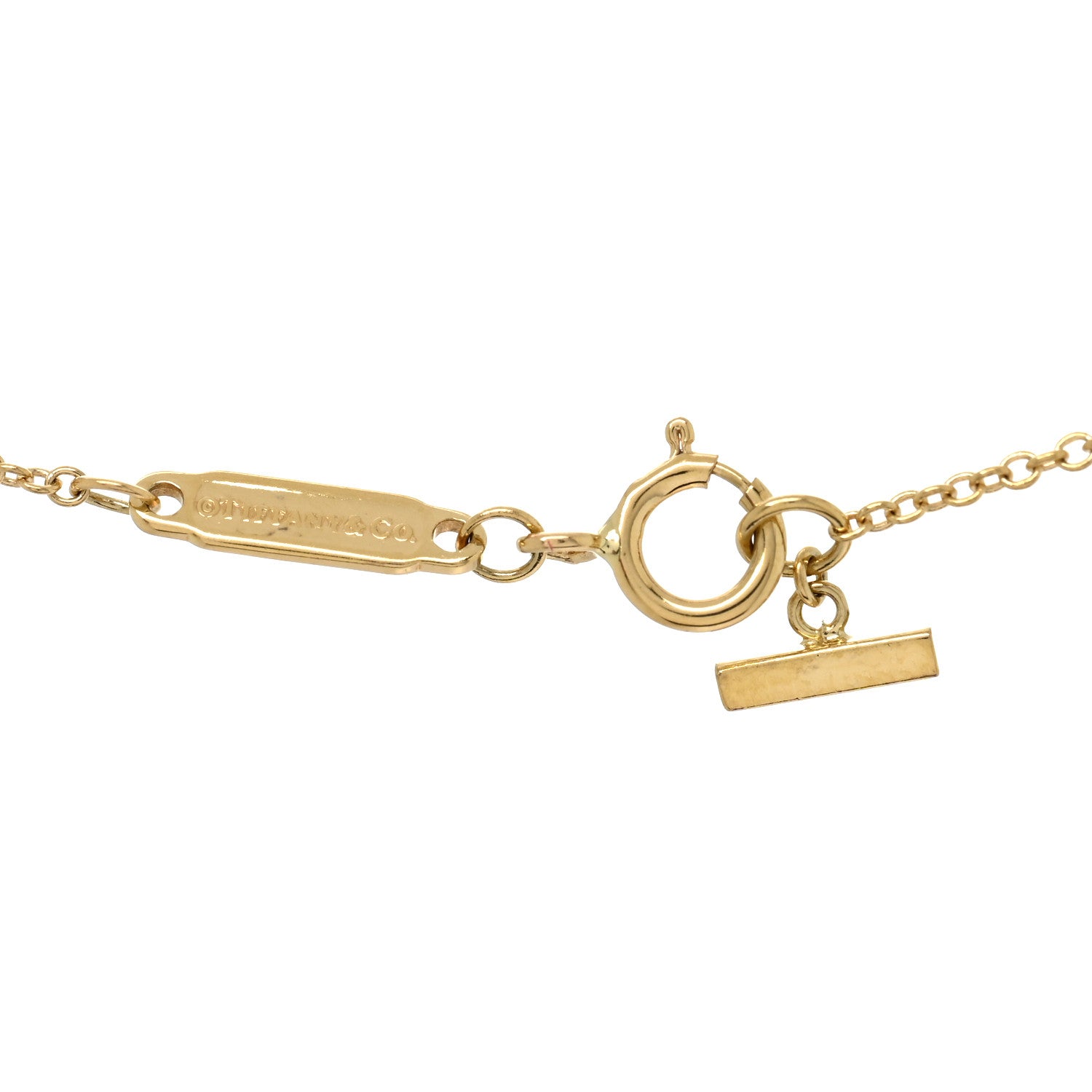 Tiffany 18K Yellow Gold Mini T Smile Pendant Necklace 4 of 5