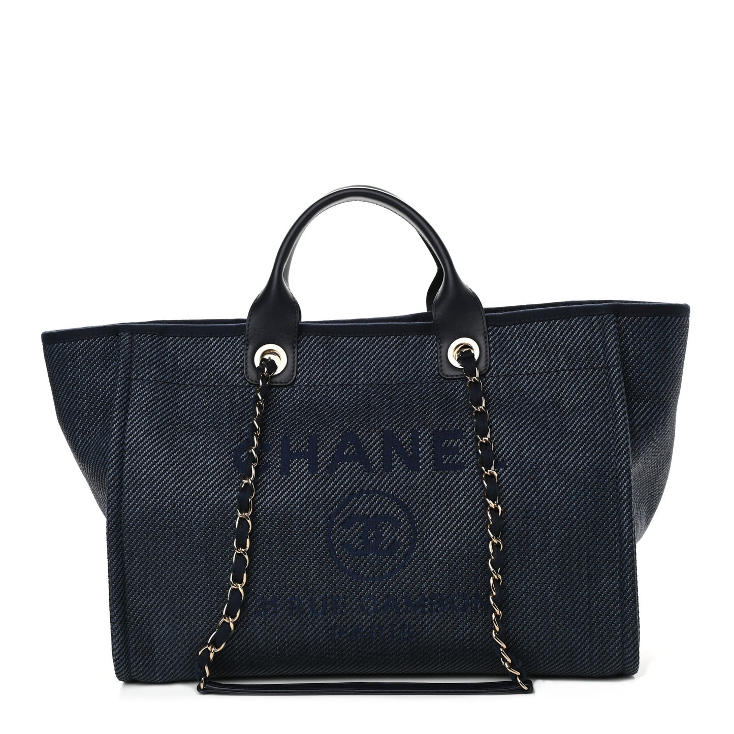 Denim Medium Deauville Tote Dark Blue