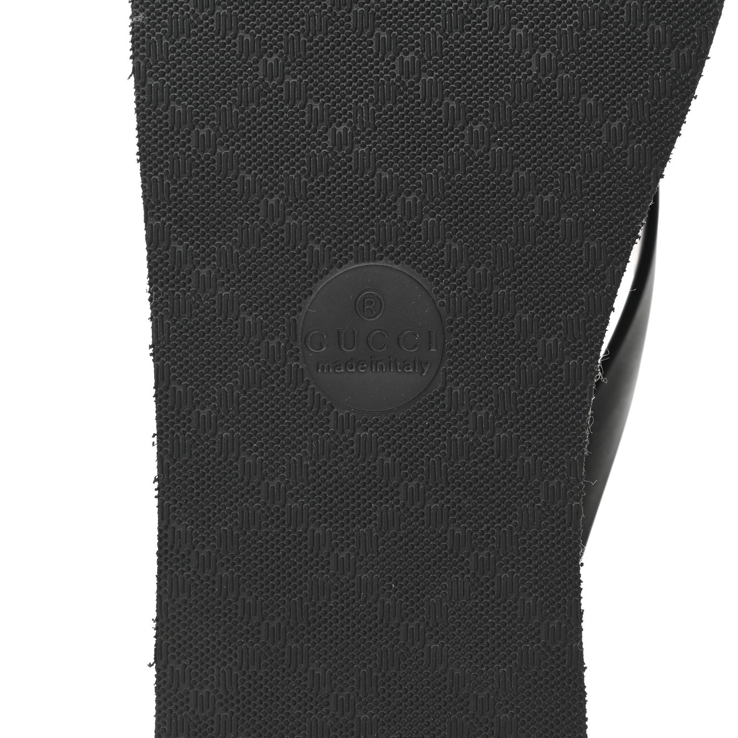 Gucci Rubber Chevron Womens GG Thong Sandals 38 38 Black 8 of 9