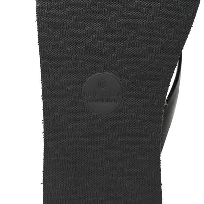 Gucci Rubber Chevron Womens GG Thong Sandals 38 38 Black 8 of 9