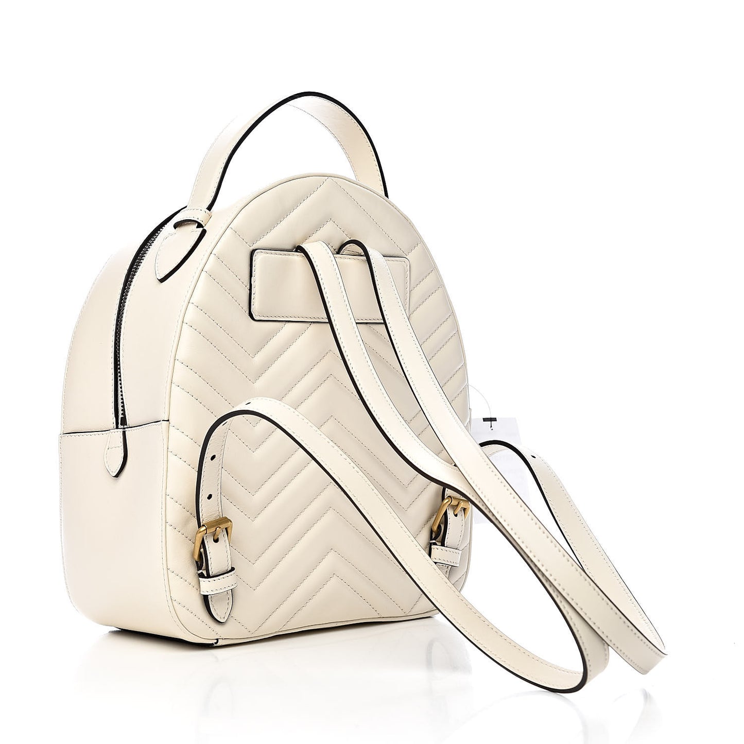Calfskin Matelasse GG Marmont Dome Backpack White