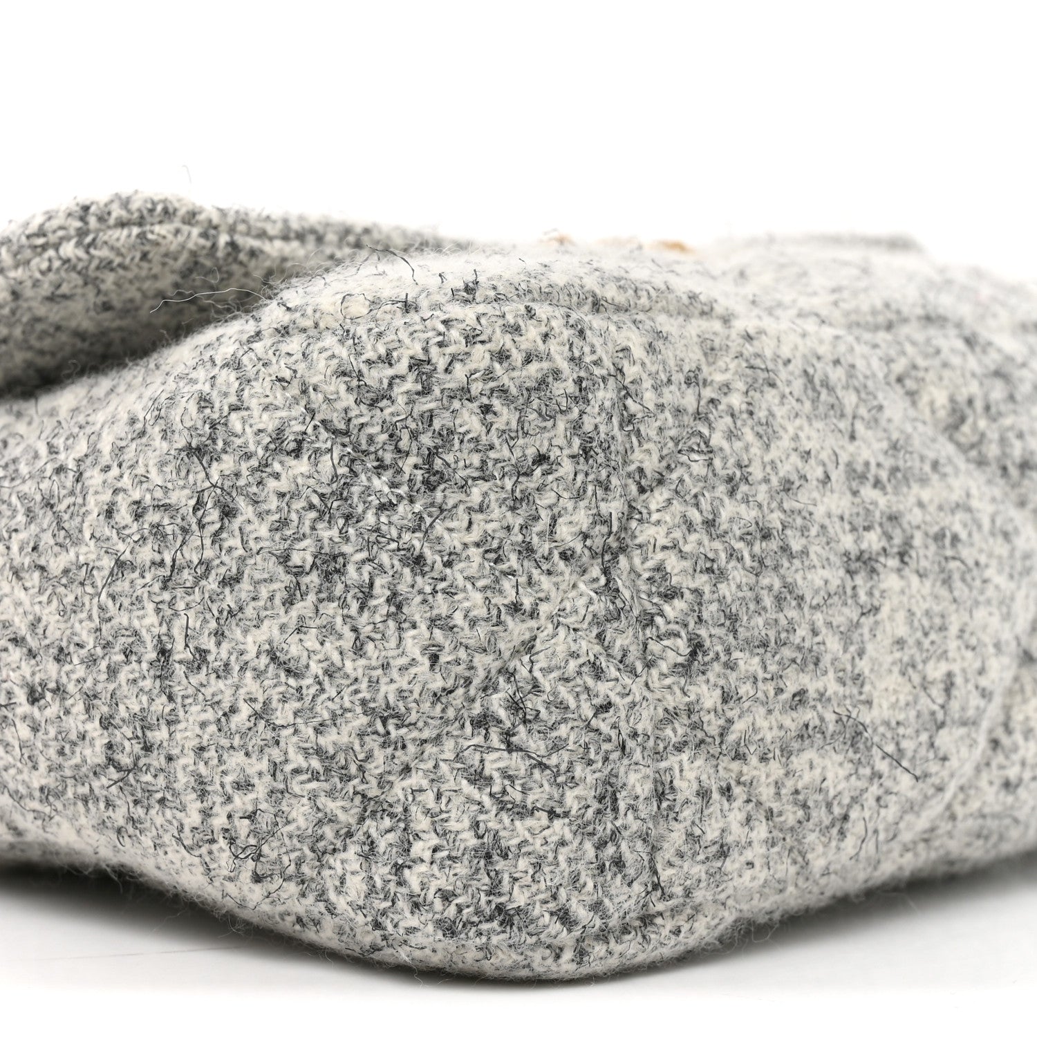 Chanel Tweed Quilted Medium Chanel 19 Flap Grey Ecru 9 of 11