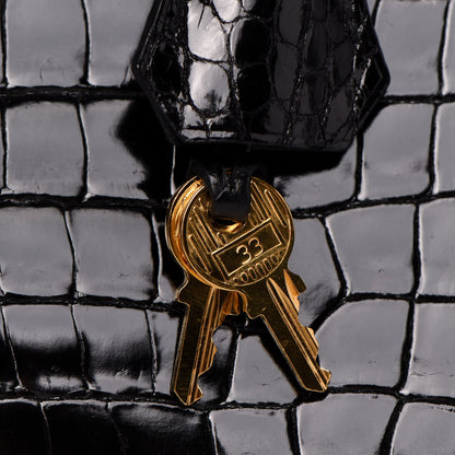Hermes Shiny Porosus Crocodile Birkin 35 Black 30 of 34
